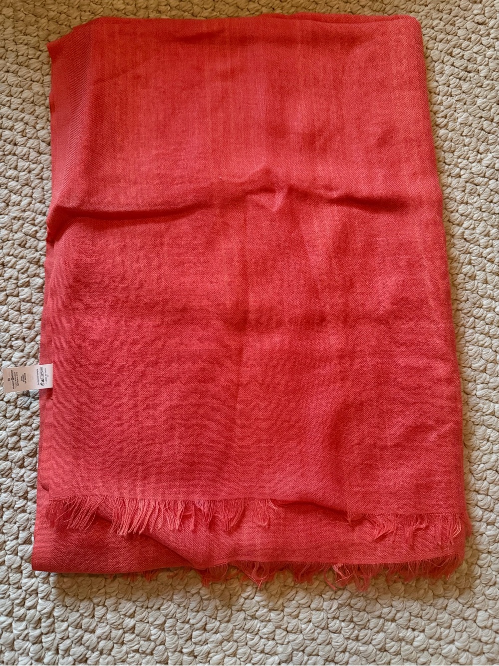 Lululemon Coral Lightweight Fringe Scarf